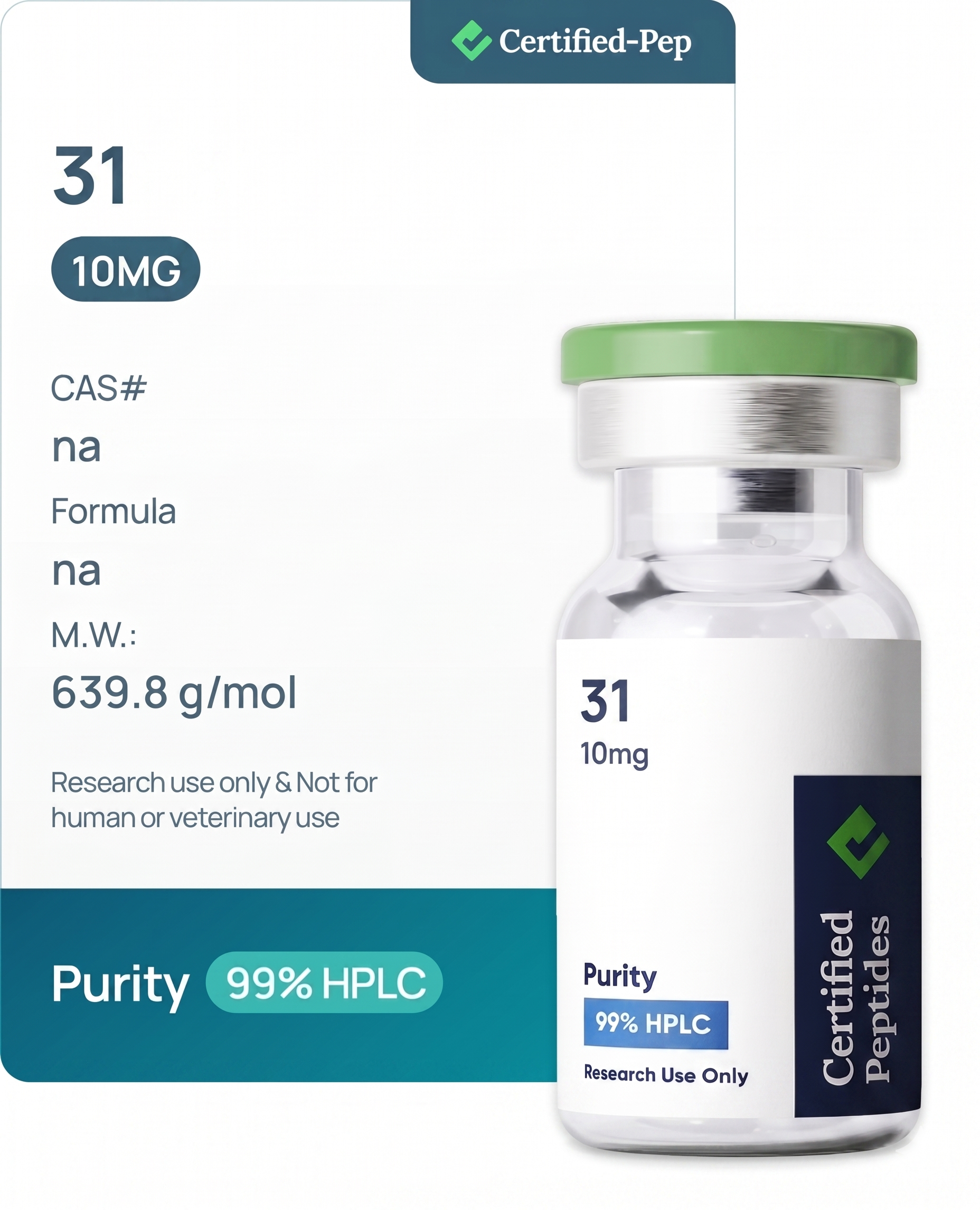 31 10MG from Certified Peptides