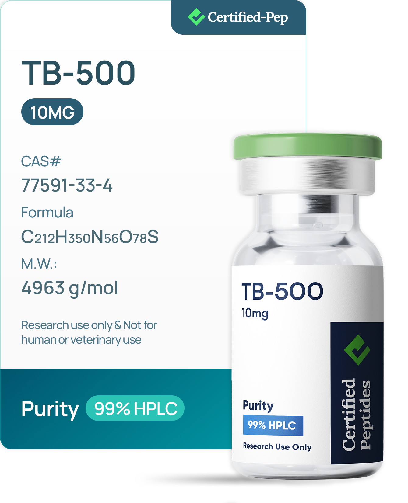 TB-500 10 MG from Certified Peptides