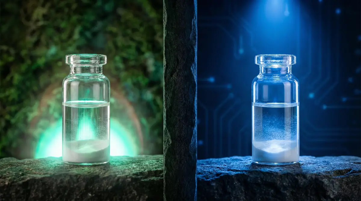 BPC-157 and TB-500 peptide vials comparison