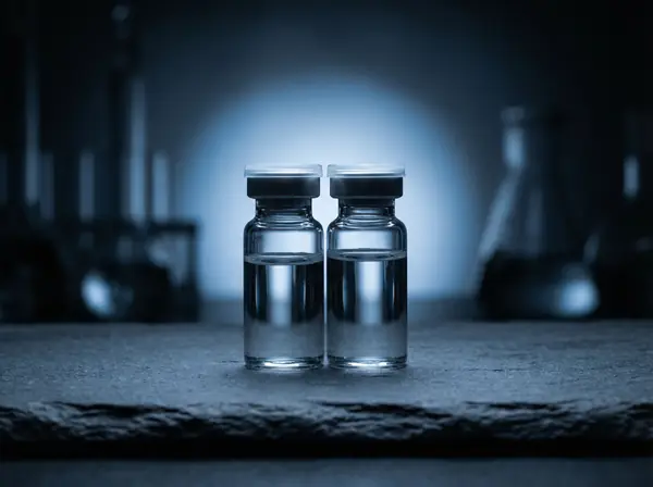 Two peptide vials side by side comparison